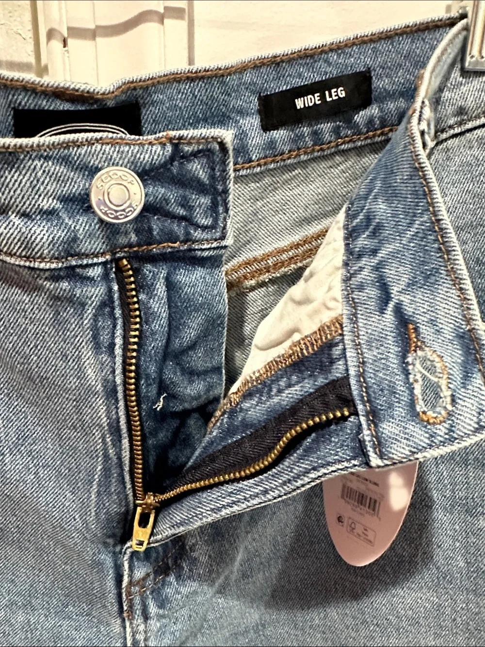 Women's Wide Leg Low Slung Jeans Size 12 - Picture 12 of 14